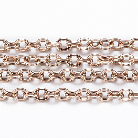 3.28 Feet Ion Plating(IP) 304 Stainless Steel Cable Chains X-CHS-H009-05RG-1