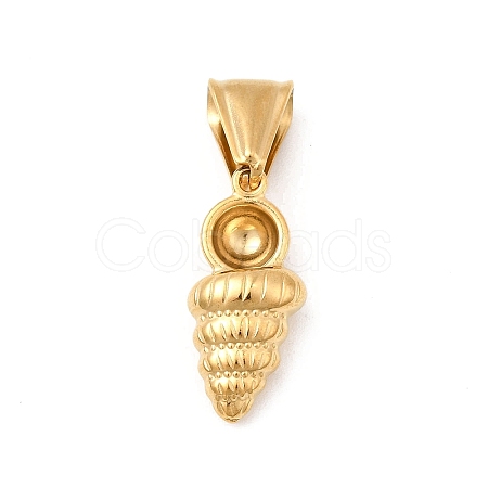 304 Stainless Steel Pendant Rhinestone Settings STAS-B167-13B-G-1