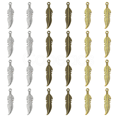 30Pcs 3 Colors Alloy Pendants FEAT-CJ0001-01-1