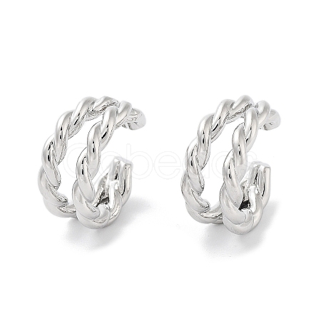 Rack Plating Brass Cuff Ring EJEW-C081-16P-1