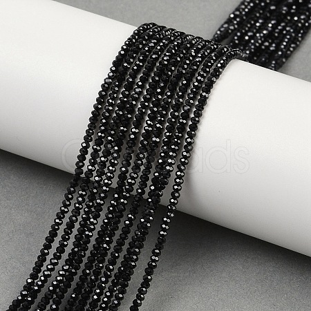 Natural Black Spinel Beads Strands X-G-P553-F08-01-1