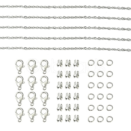 DIY Brass Chain Extender/End Chains Making Kits DIY-FS0005-61P-1