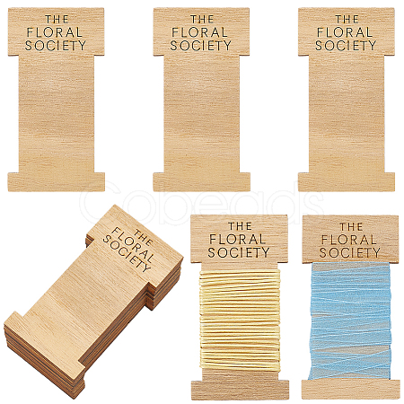 10Pcs Wood Bobbins SENE-SC0001-02-1