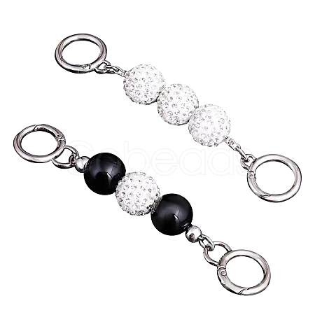 2Pcs 2 Styles Alloy Bag Strap Chains Extender FIND-GF0001-83-1