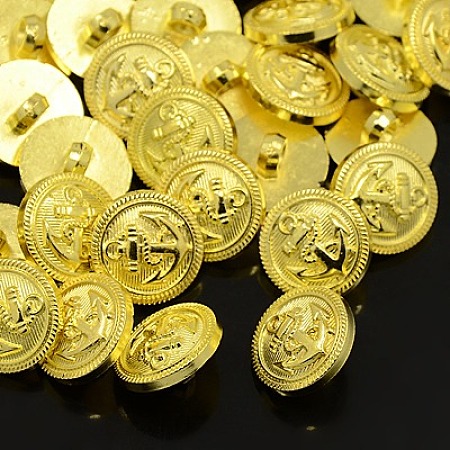 1-Hole Plating Acrylic Shank Buttons BUTT-D002-02-1