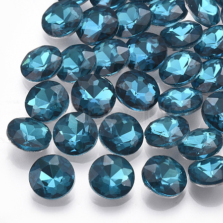 Pointed Back Glass Rhinestone Cabochons RGLA-T029-14mm-15-1