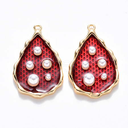 Brass Enamel Pendants KK-T049-053G-03-NF-1
