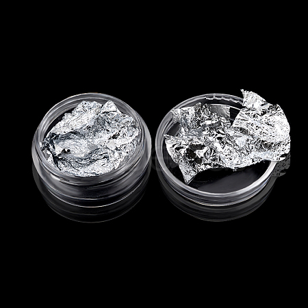 Silver Foil Chip Nail Art Glitter Decoration MRMJ-F003-05S-1