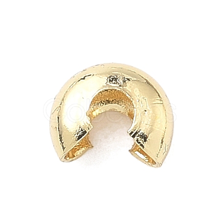 Brass Crimp Beads Covers KK-C156-08B-G-1