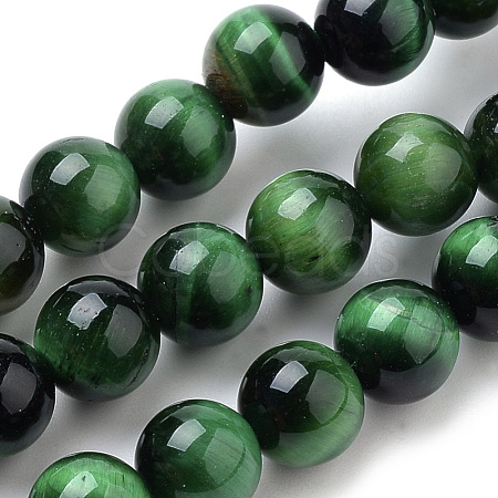 Natural Tiger Eye Beads Strands G-S259-03C-8mm-1