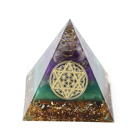 Orgonite Pyramid Resin Energy Generators DJEW-D013-04B-1
