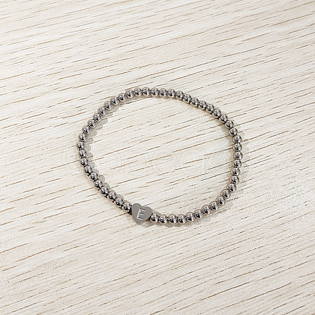 304 Stainless Steel Beads Stretch Bracelets for Women FS-WGC4F34-05-1