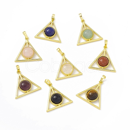 Natural Mixed Gemstone Pendants G-H283-05-1