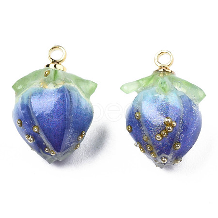 Handmade Flower Epoxy Resin Pendants KY-S163-103A-1