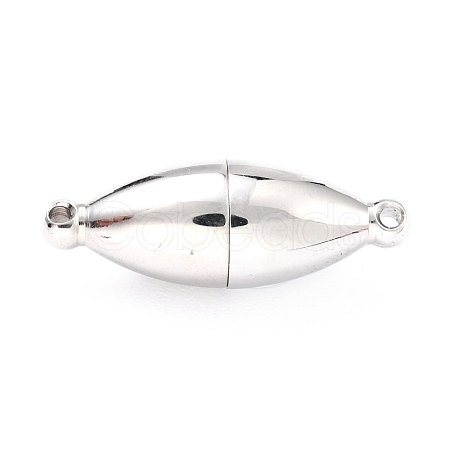 Tarnish Resistant 304 Stainless Steel Magnetic Clasps with Loops STAS-M290-06A-P-1
