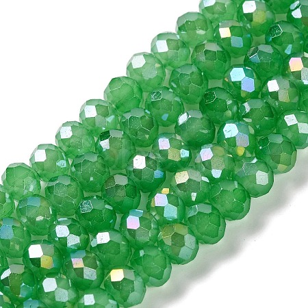 Baking Electroplate Glass Beads Strands DGLA-A039-J10mm-B03-1