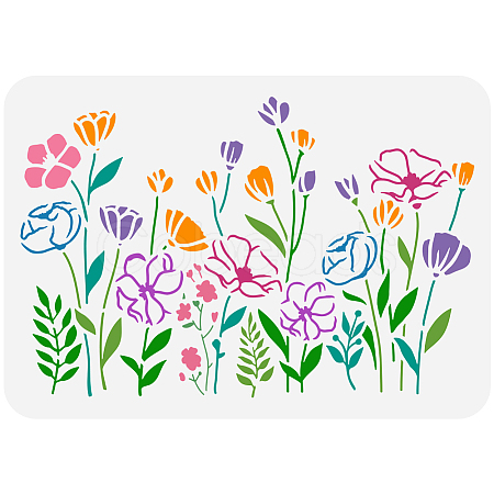 Plastic Hollow Out Drawing Painting Stencils Templates DIY-WH0396-753-1