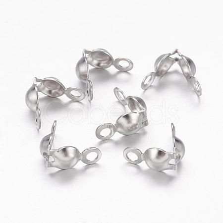 Tarnish Resistant 304 Stainless Steel Bead Tips STAS-E129-05P-1