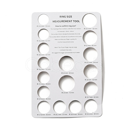Paper Finger Ring Measuring Cards TOOL-D057-01-1