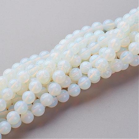 16 inch long Opalite Loose Beads GSR8mmC081-1