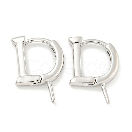 Brass Hoop Earring Findings KK-S386-03P-1