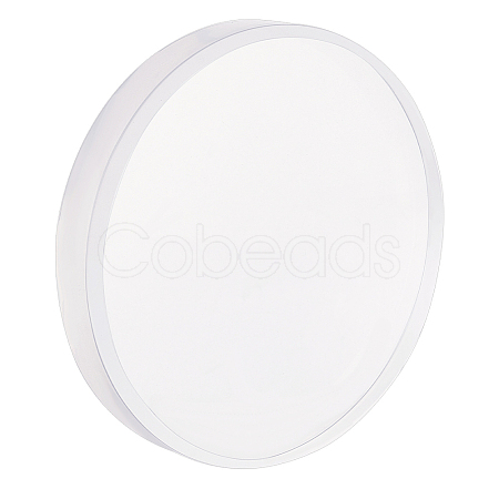 Flat Round Transparent Acrylic Display Base DJEW-WH0034-50D-1