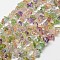 Crackle Glass Bead Strands, Chip, Colorful, 3~5x7~13x2~4mm, Hole: 0.4mm, 31~32 inch