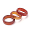 Natural Agate Rings, Dyed & Heated, Sienna, 6mm, Size 6~12(16~22mm)