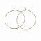 316 Surgical Stainless Steel Hoop Earrings, Ring, Real 18K Gold Plated, 21 Gauge, 35x0.7mm