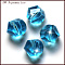 K9 Glass, Imitation Austrian Crystal Beads, Grade AAA, Faceted, Polygon, Deep Sky Blue, 8mm, Hole: 0.9~1mm