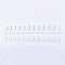 Solid Colors Matte Plastic False Nails Full Cover Fake Nails Tips, Natural Medium Length Press on Nails, White, 18~24x7~14mm, about 24pcs/set