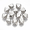 CCB Plastic Bead Rhinestone Settings, Bicone, Platinum, Fit for 0.5mm Rhinestone, 10x9x8.5mm, Hole: 1mm, about 2040pcs/500g