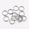 Iron Split Rings, Double Loops Jump Rings, Cadmium Free & Lead Free, Platinum, 5x1.4mm, about 4.3mm inner diameter, about 13000pcs/1000g