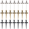 SUNNYCLUE 60Pcs 3 Colors Tibetan Style Alloy Pendant, Sword, Mixed Color, 34.5x13.5x2mm, Hole: 2.5x1.5mm, 20pcs/color