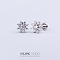 Titanium Steel Micro Pave Clear Cubic Zirconia Cartilage Earrings for Women Men, Flat Back Earring, Flower, 6mm, Pin: 1.2mm