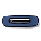 PC Alligator Hair Clips for Women Girls, Oval, Marine Blue, 33x107x28mm