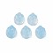 Transparent Glass Beads, Rabbit, Light Sky Blue, 14x12x8mm, Hole: 1.4mm