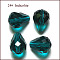 Imitation Austrian Crystal Beads, Grade AAA, K9 Glass, Faceted, Drop, Dark Cyan, 8x10mm, Hole: 0.9~1mm