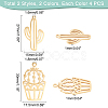 16Pcs 4 Style Ion Plating(IP) 201 Stainless Steel Pendants STAS-DC0006-38-4