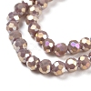 Round Full Rainbow Plated Faceted(32 Facets) Electroplate Glass Beads Strands X-EGLA-J130-FR12-2