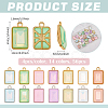 56Pcs 14 Colors Alloy Glass Pendants FIND-PH0027-90-2