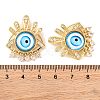 Rack Plating Brass Micro Pave Cubic Zirconia Pendants KK-H486-22G-03-3
