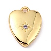 Brass Micro Pave Cubic Zirconia Charms ZIRC-I054-14G-07-1
