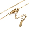 Ion Plating(IP) Initial Letter 304 Stainless Steel Pendant Necklaces NJEW-M199-01G-P-4