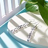 Word Ivrhes Long Brass Dangle Earrings for Women EJEW-JE04753-2