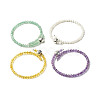 Reiki Crystal Natural Mixed Stone Beads Bangle for Girl Women BJEW-JB06802-1