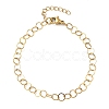 304 Stainless Steel Rolo Chains Bracelets for Women BJEW-U043-02G-4