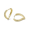Clear Cubic Zirconia Teardrop Hoop Earrings EJEW-F294-13G-1