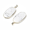 Natural Howlite Pendants G-K338-05C-3