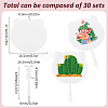 30Pcs Paper Hand Held Fan DIY-SP0002-06-2